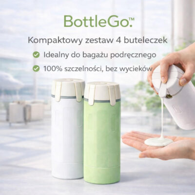 BottleGo.™ – zestaw podróżnych butelek 4 × 30 ml